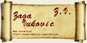 Zaga Vuković vizit kartica